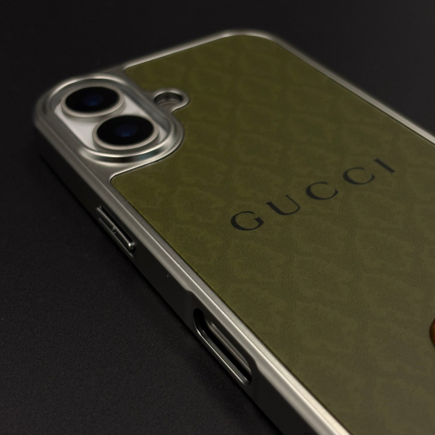 Luxe Olive GG Monogram Luxe Case for iPhone 17
