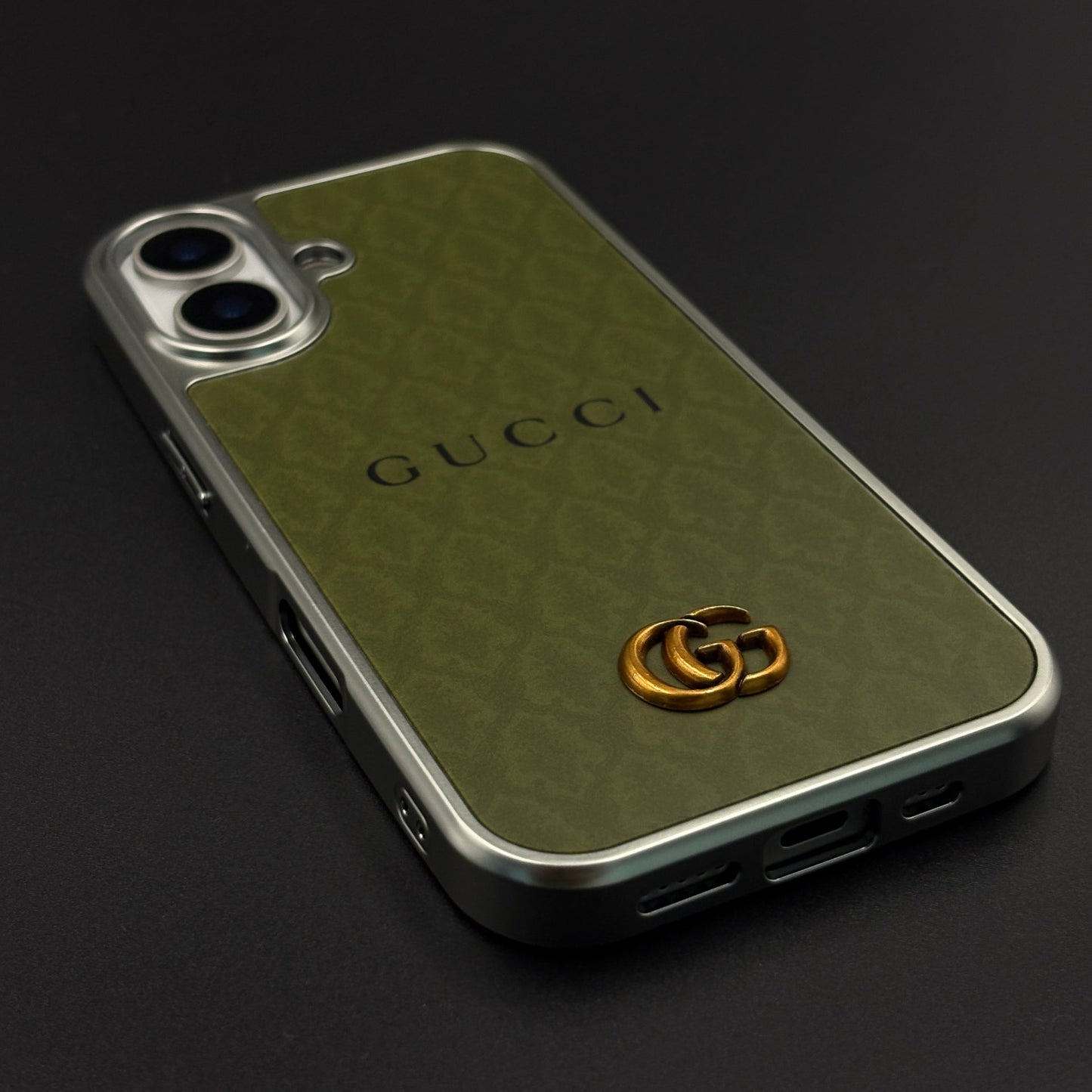 Luxe Olive GG Monogram Luxe Case for iPhone 17