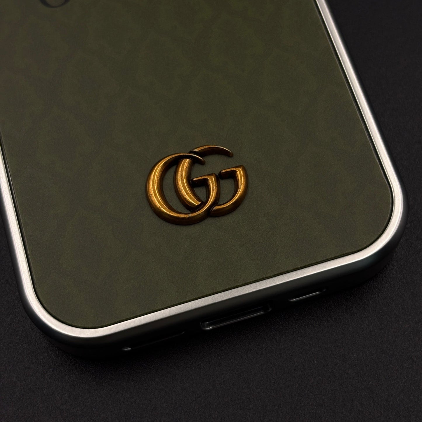 Luxe Olive GG Monogram Luxe Case for iPhone 17