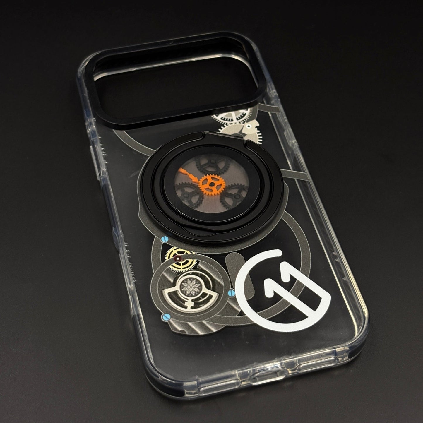Metal Rotating Stand MagSafe Case for iPhone 17 Series | Futuristic Tech Gear Ring Kickstand