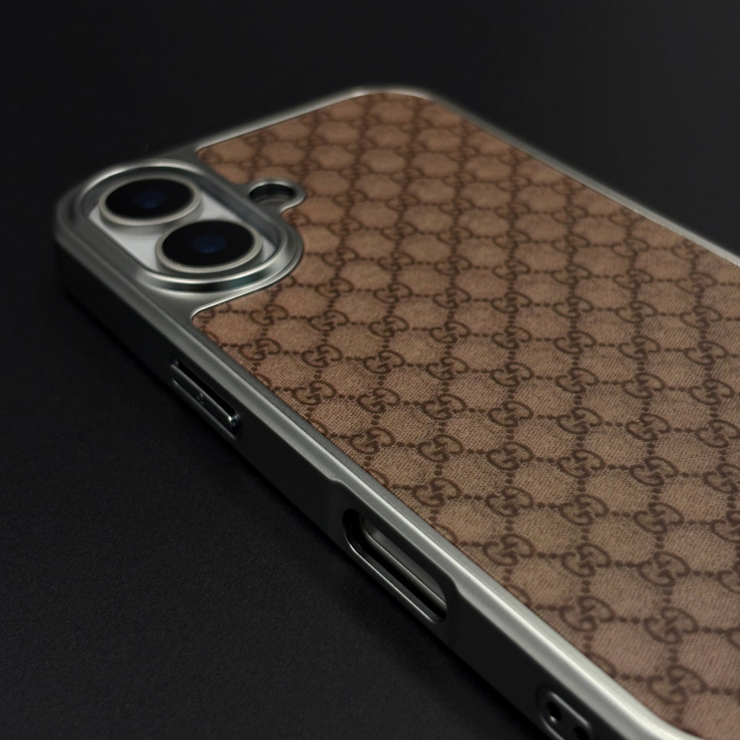GG Monogram Luxe Pattern Designer Case for iPhone 17