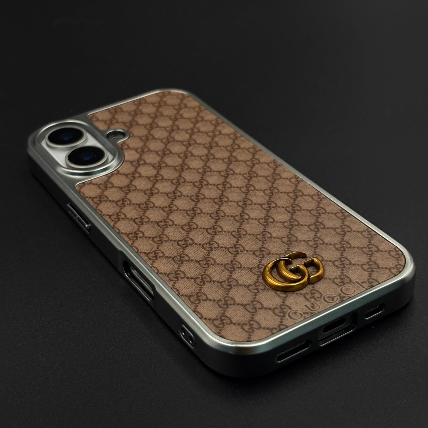GG Monogram Luxe Pattern Designer Case for iPhone 17