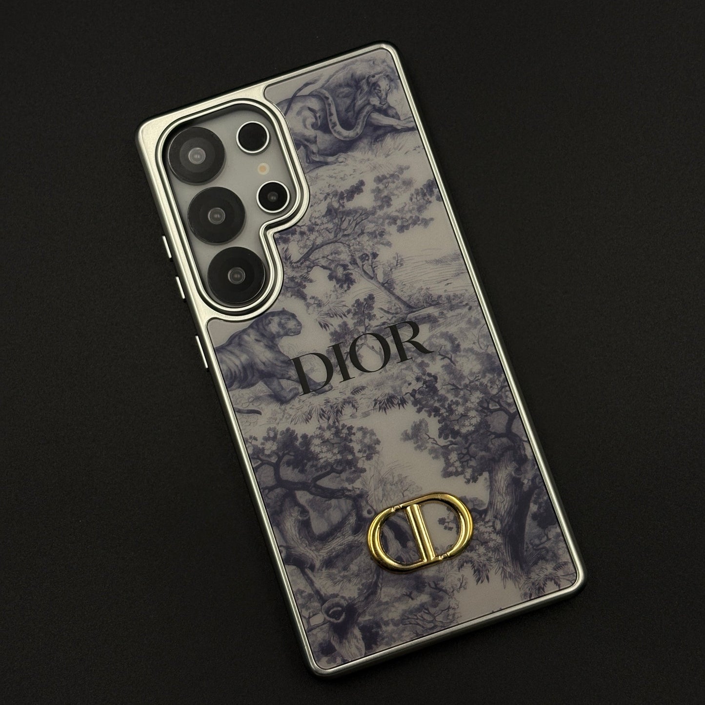 CD Toile Bloom Designer Case for Samsung Galaxy S25 Ultra with Elegant Floral Heritage Print