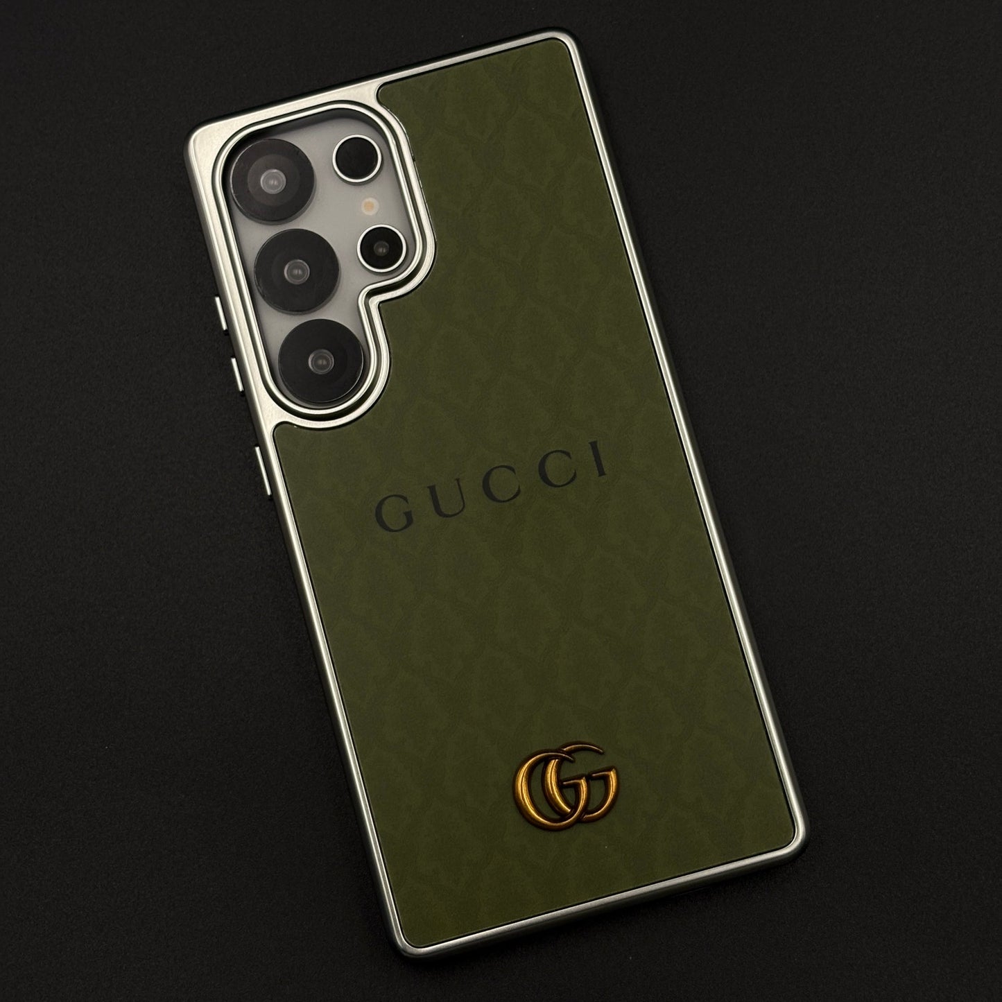 Luxe Olive GG Monogram Luxe Case for Samsung Galaxy S25 Ultra