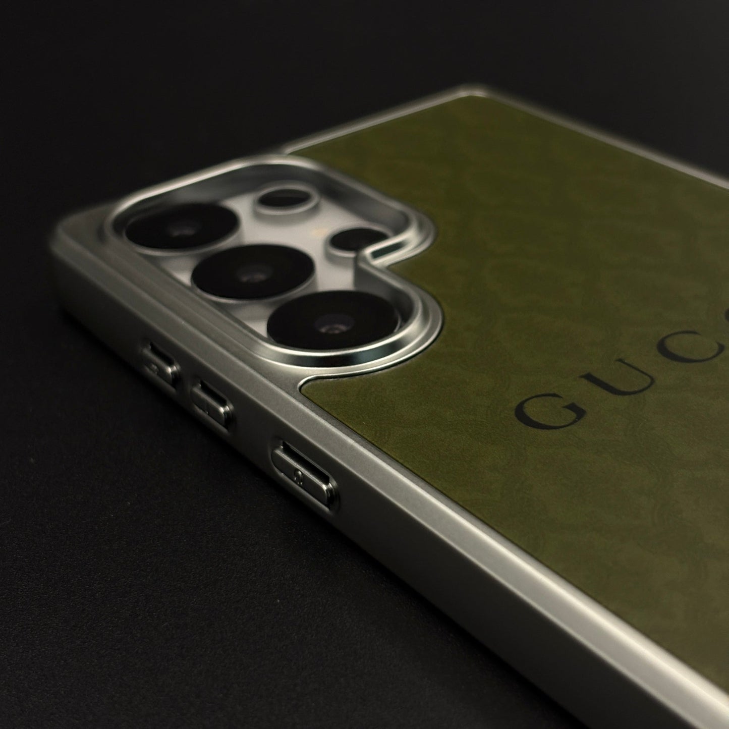 Luxe Olive GG Monogram Luxe Case for Samsung Galaxy S25 Ultra