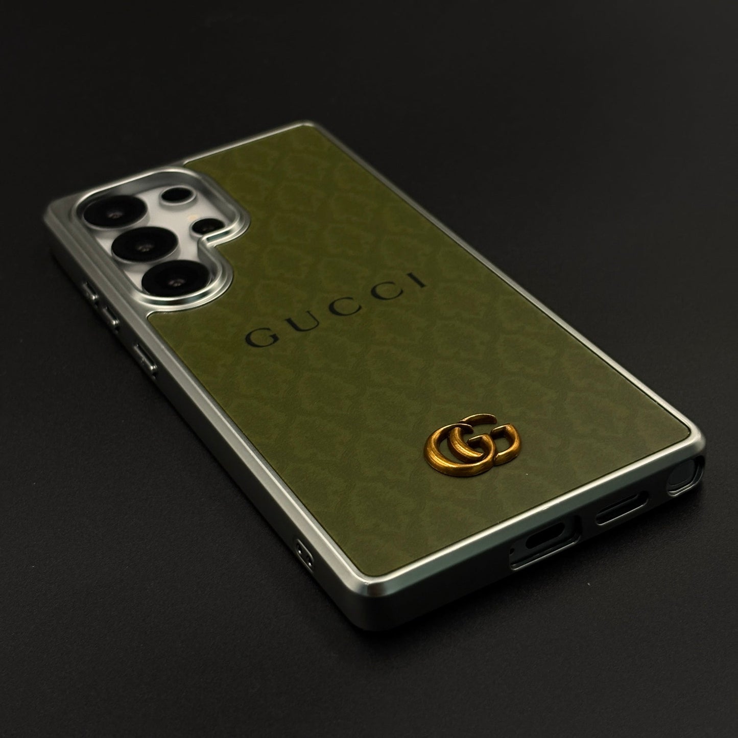 Luxe Olive GG Monogram Luxe Case for Samsung Galaxy S25 Ultra