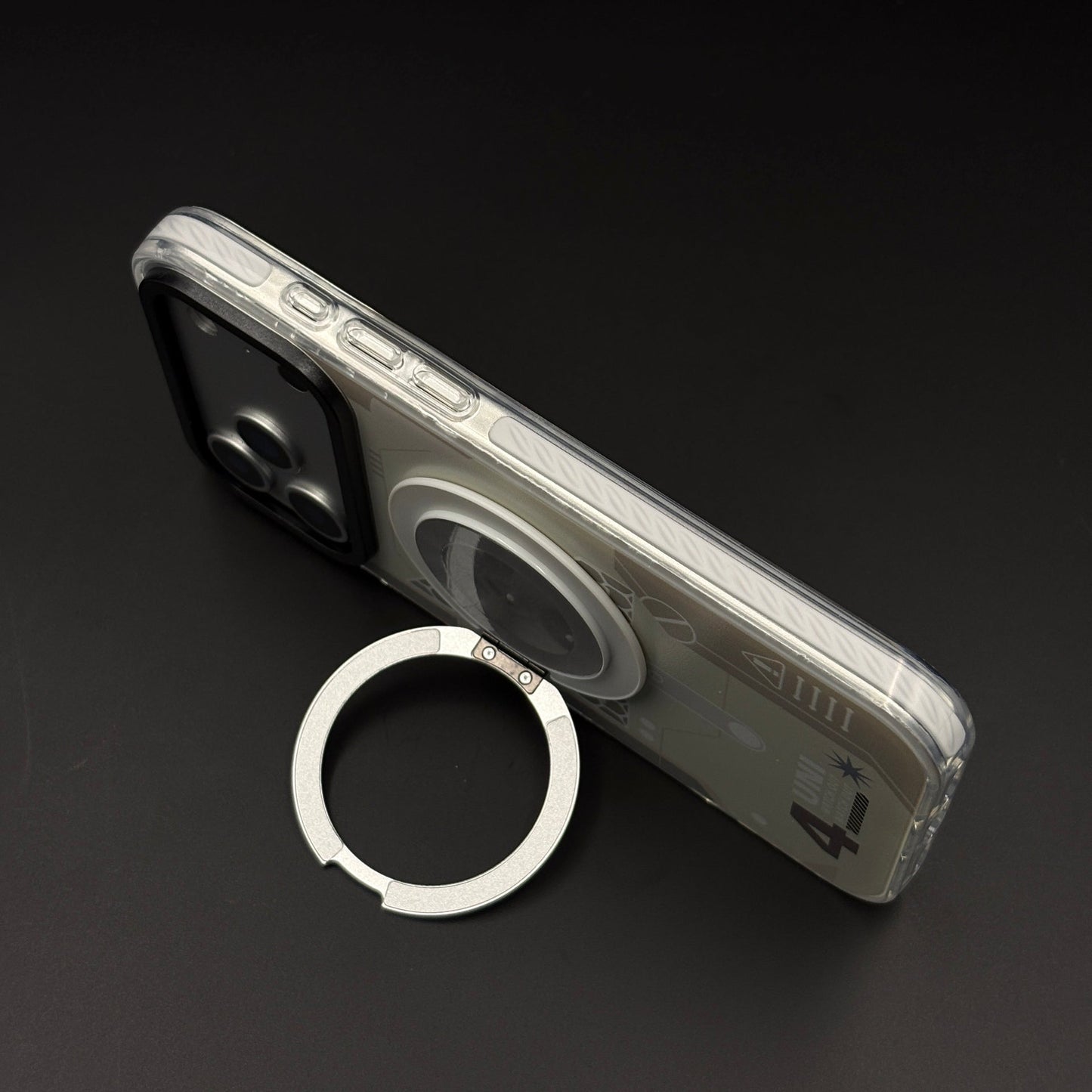 Metal Rotating Stand MagSafe Case for iPhone 17 Series | Futuristic Tech Gear Ring Kickstand