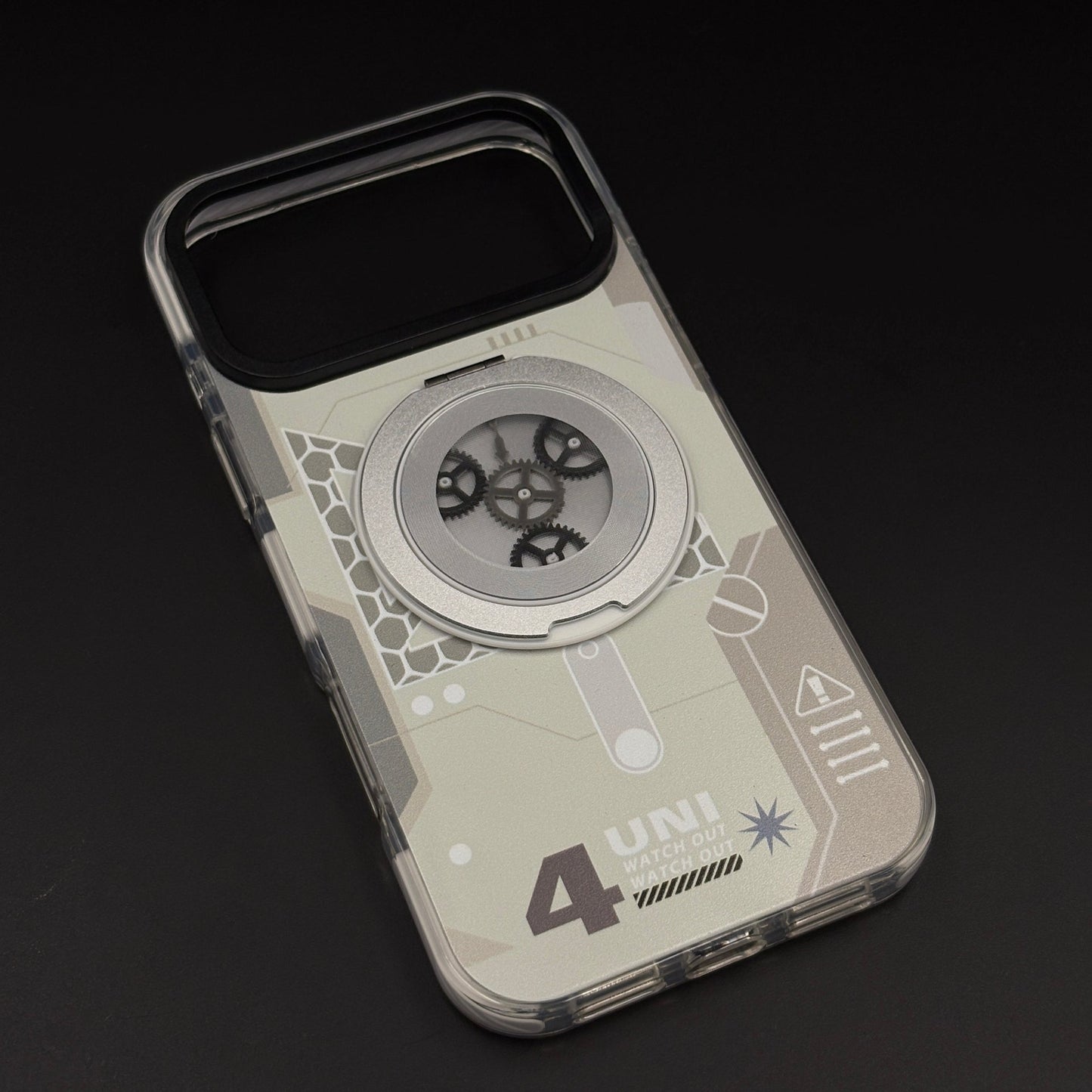 Metal Rotating Stand MagSafe Case for iPhone 17 Series | Futuristic Tech Gear Ring Kickstand