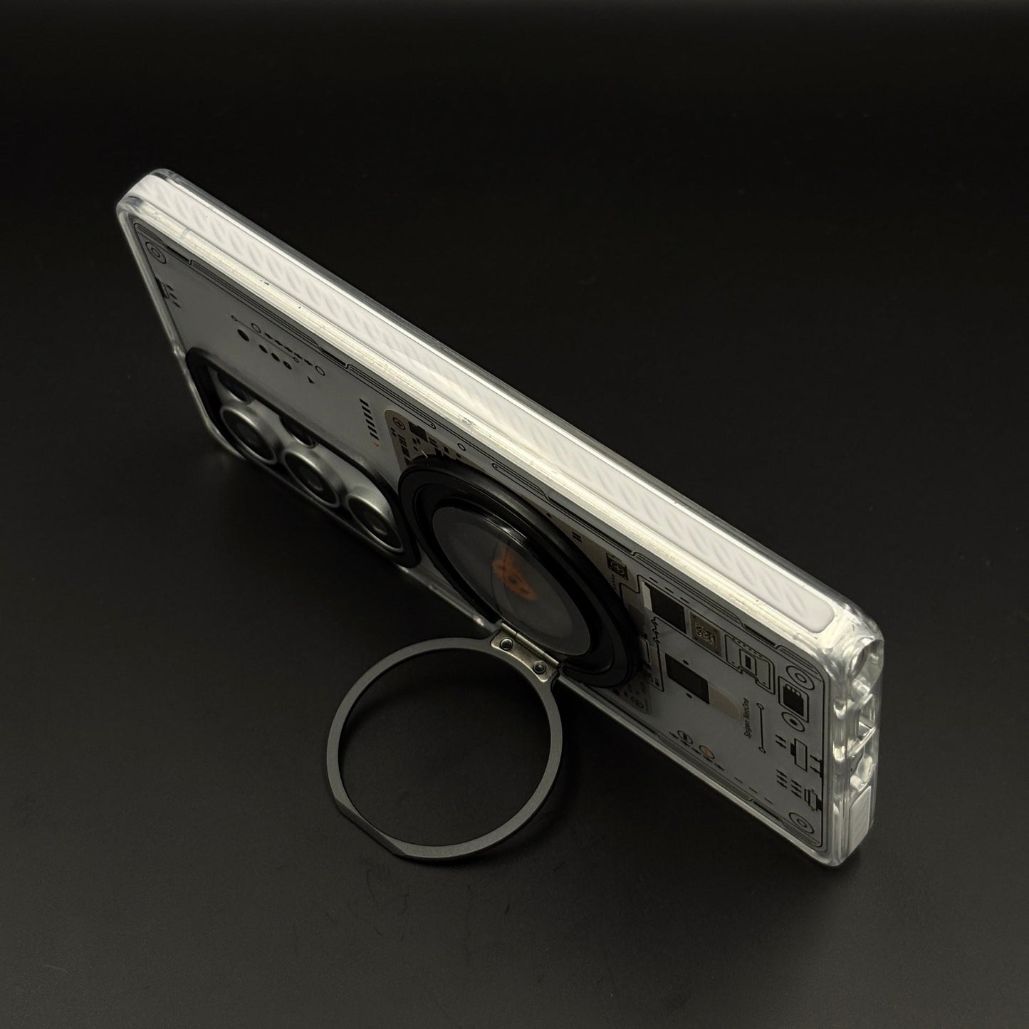 Metal Rotating Stand MagSafe Case for Samsung Galaxy S24 Ultra | Futuristic Tech Gear Ring Kickstand