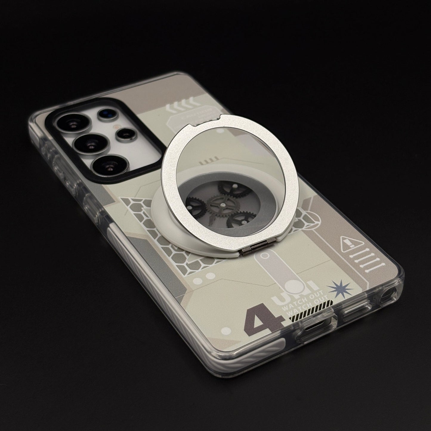 Metal Rotating Stand MagSafe Case for Samsung Galaxy S24 Ultra | Futuristic Tech Gear Ring Kickstand