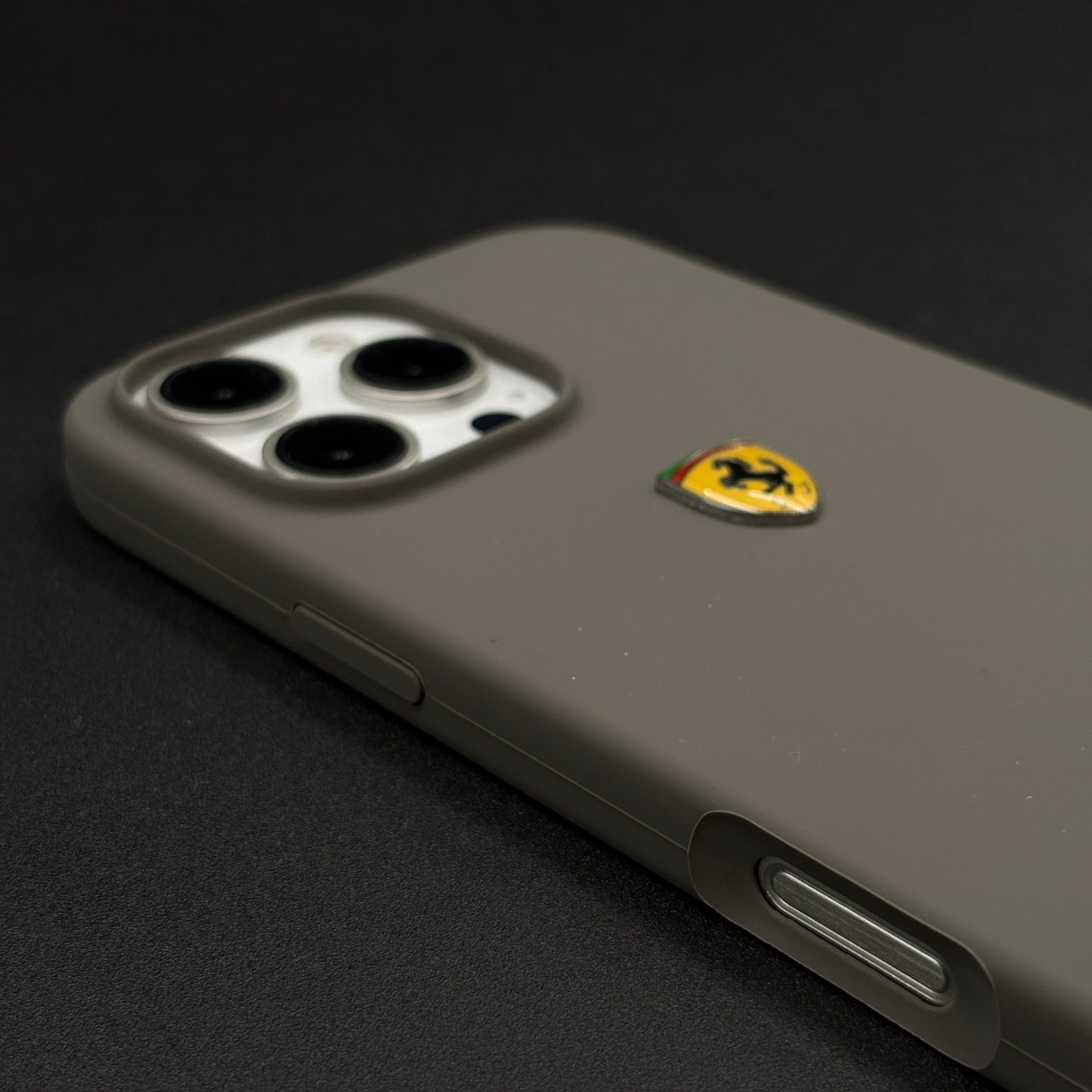 FR Edition Smooth Silk Feel Silicone Gray Case for iPhone | Sporty Luxury Finish