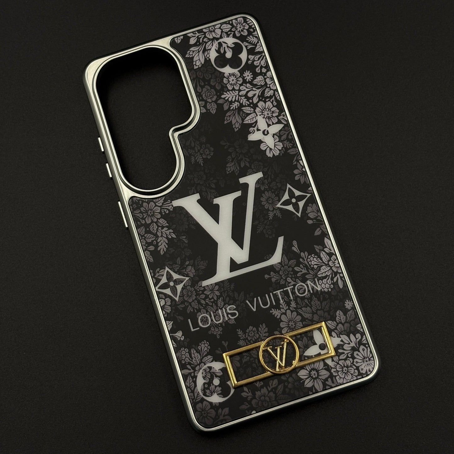 Luxury Floral Monogram Noir Designer Case for Samsung Galaxy S26 Ultra