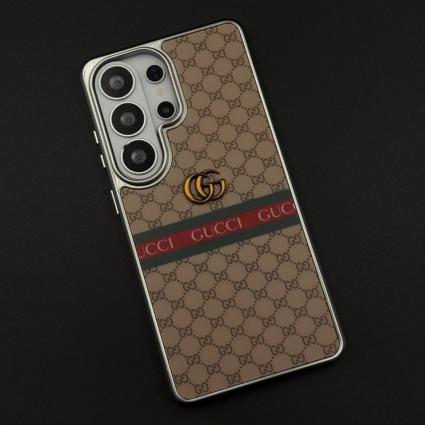 Heritage GG Stripe Monogram Luxe Case for Samsung Galaxy S26 Ultra