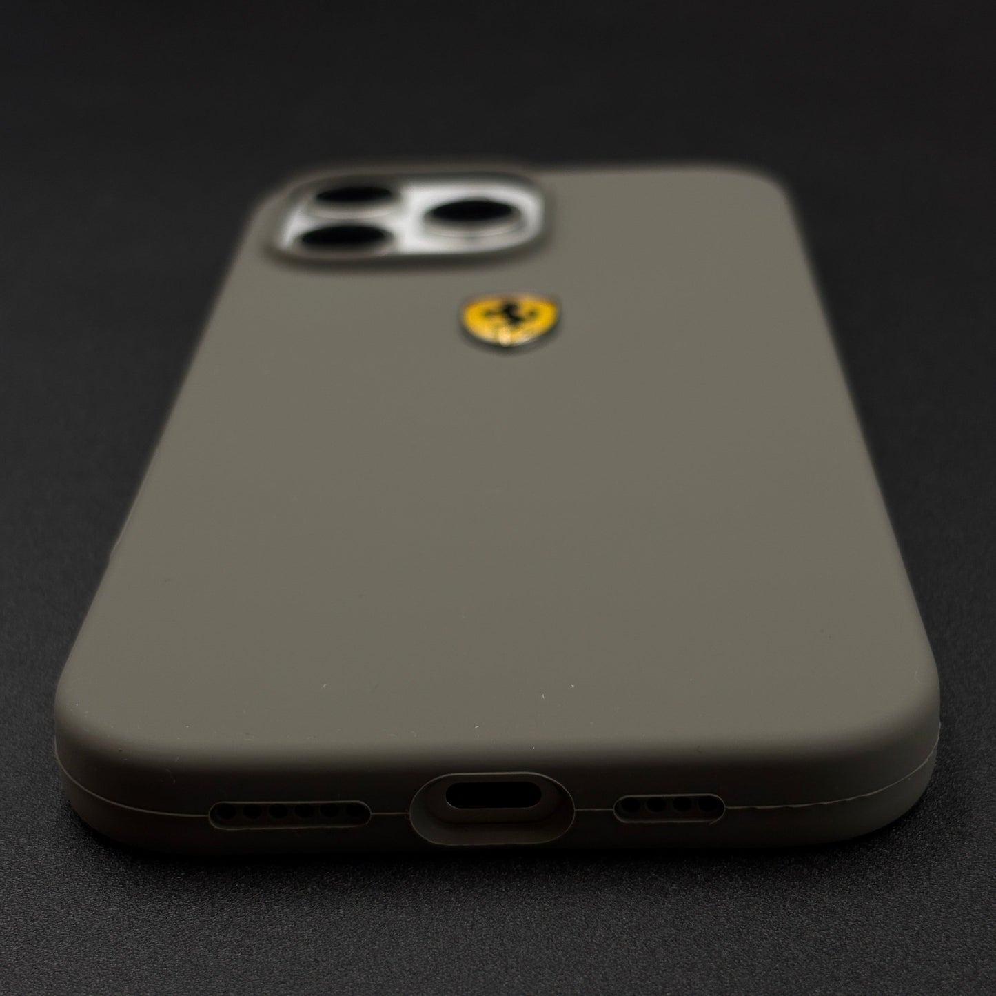 FR Edition Smooth Silk Feel Silicone Gray Case for iPhone | Sporty Luxury Finish