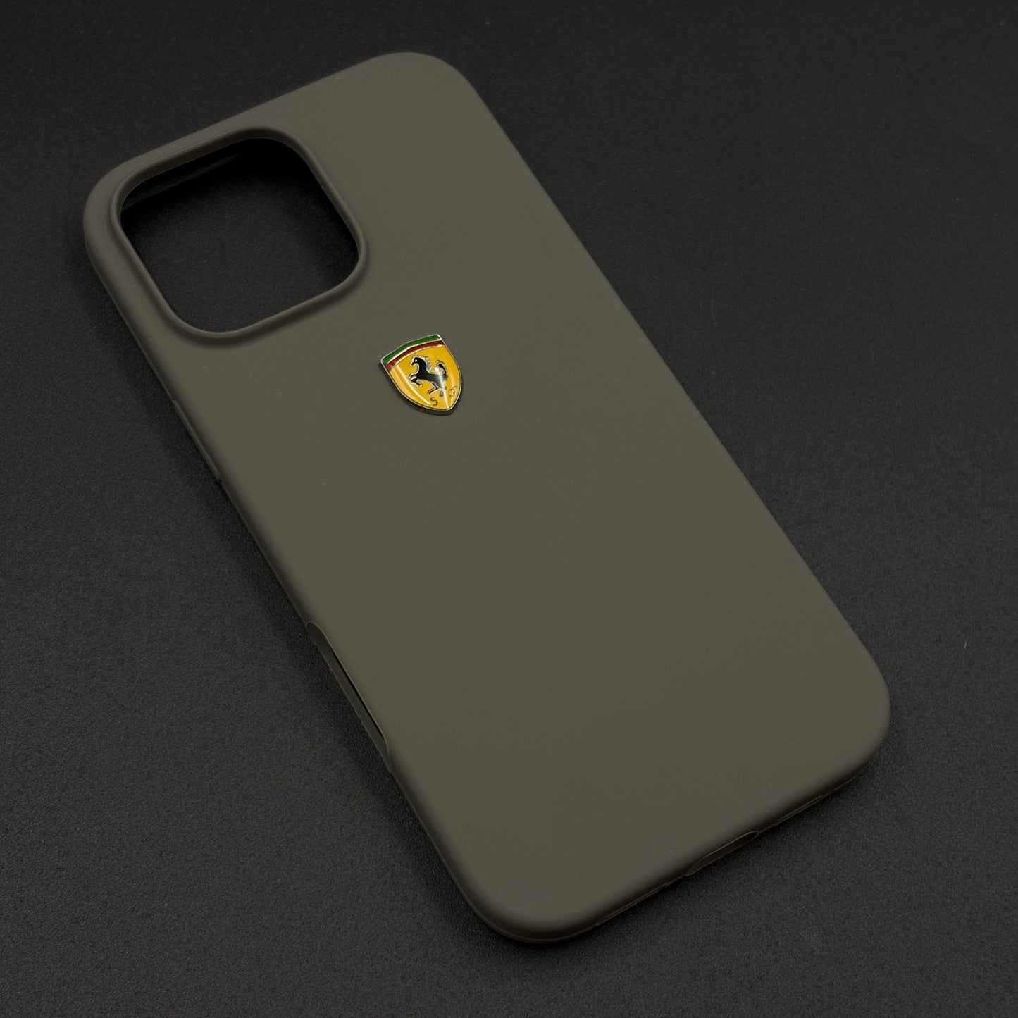 FR Edition Smooth Silk Feel Silicone Gray Case for iPhone | Sporty Luxury Finish