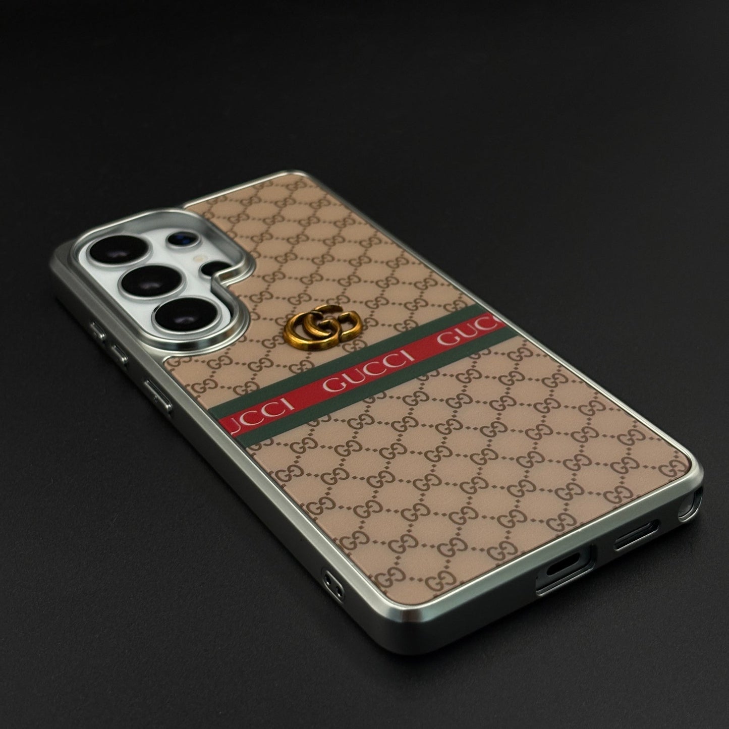 Heritage GG Stripe Monogram Luxe Case for Samsung Galaxy S26 Ultra