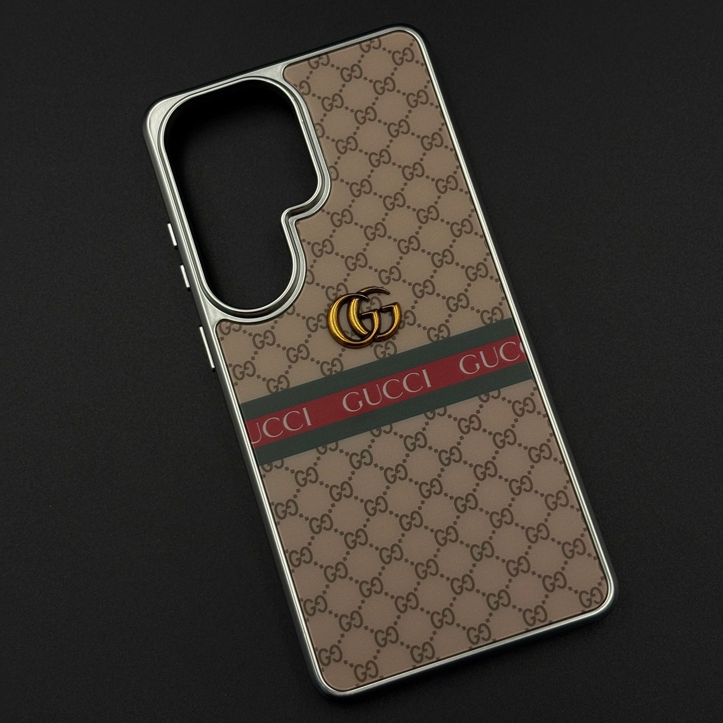 Heritage GG Stripe Monogram Luxe Case for Samsung Galaxy S26 Ultra