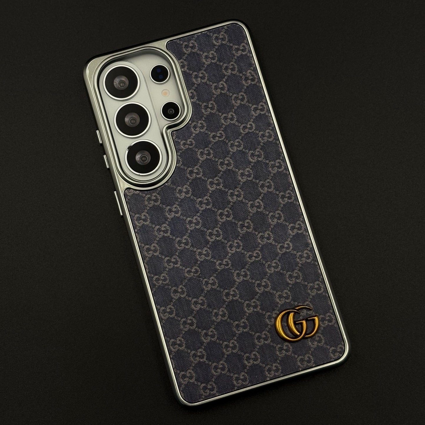Faded Denim Style GG Monogram Luxe Case for Samsung Galaxy S26 Ultra
