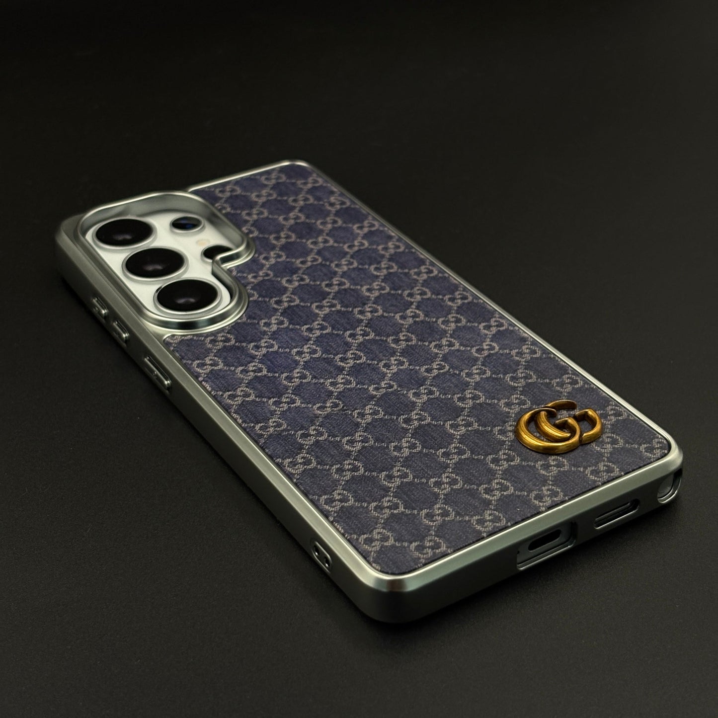 Faded Denim Style GG Monogram Luxe Case for Samsung Galaxy S26 Ultra