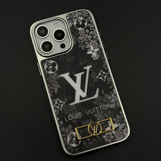 Luxury Floral Monogram Noir Designer Case for iPhone 16 Pro Max