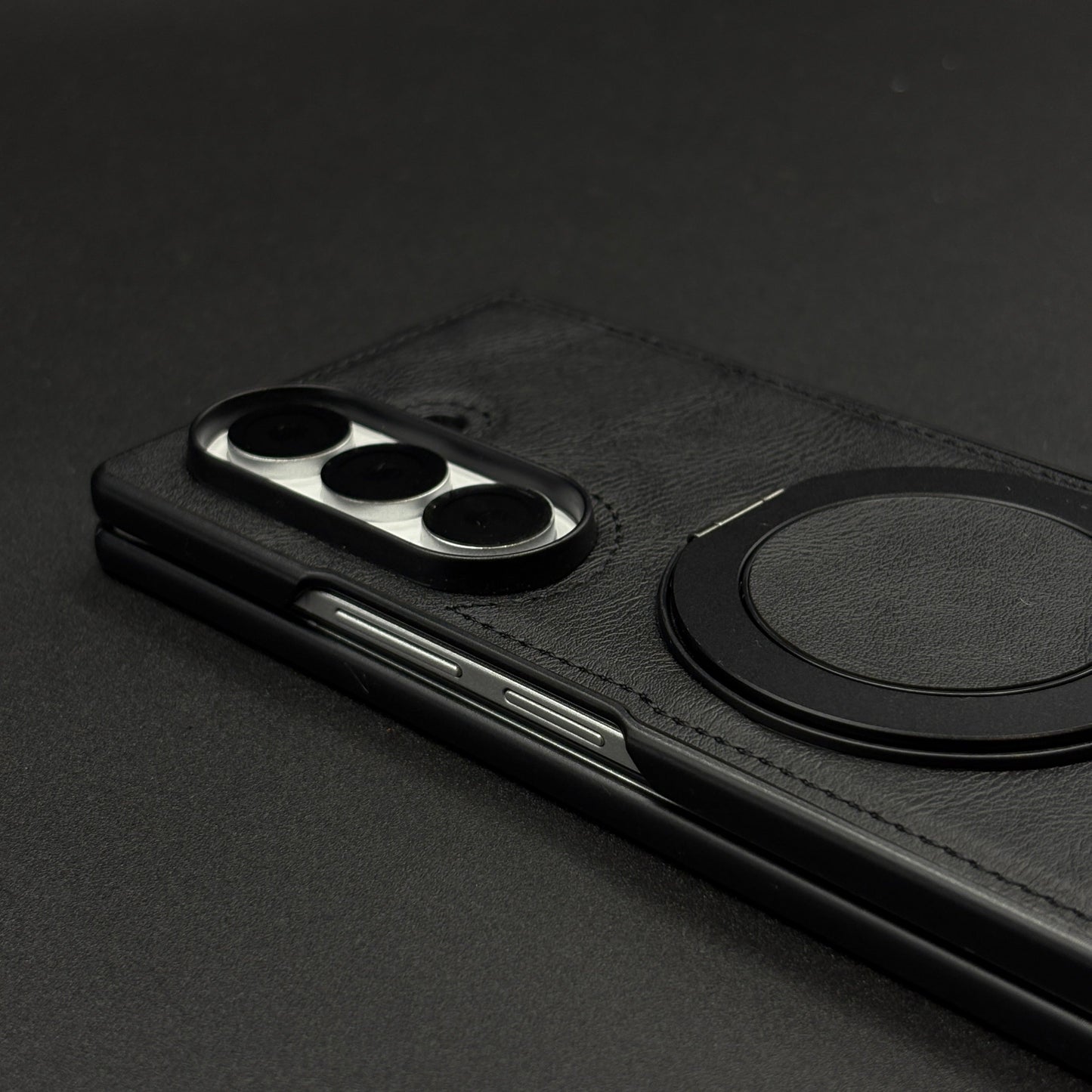 Leather Case with 360° Rotating Stand For Samsung Galaxy Z Fold 6 | MagSafe Compatible | Premium PU Protective Cover