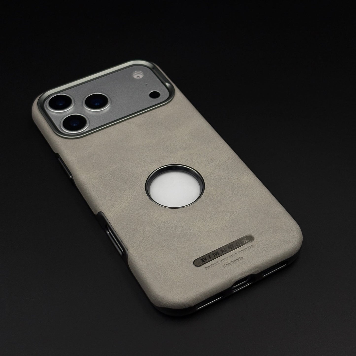 Logo Cut Hidden MagSafe Leather Mobile Case Cover for iPhone 17 Series | Exposed Apple Logo