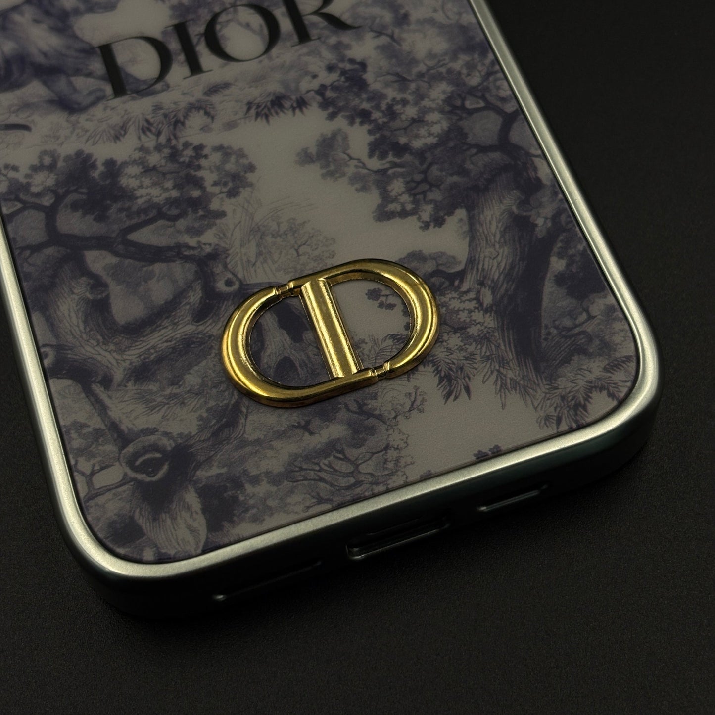 CD Toile Bloom Designer Case for iPhone 16 Pro Max with Elegant Floral Heritage Print