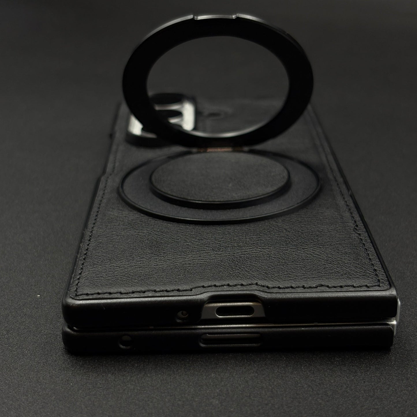 Leather Case with 360° Rotating Stand For Samsung Galaxy Z Fold 6 | MagSafe Compatible | Premium PU Protective Cover