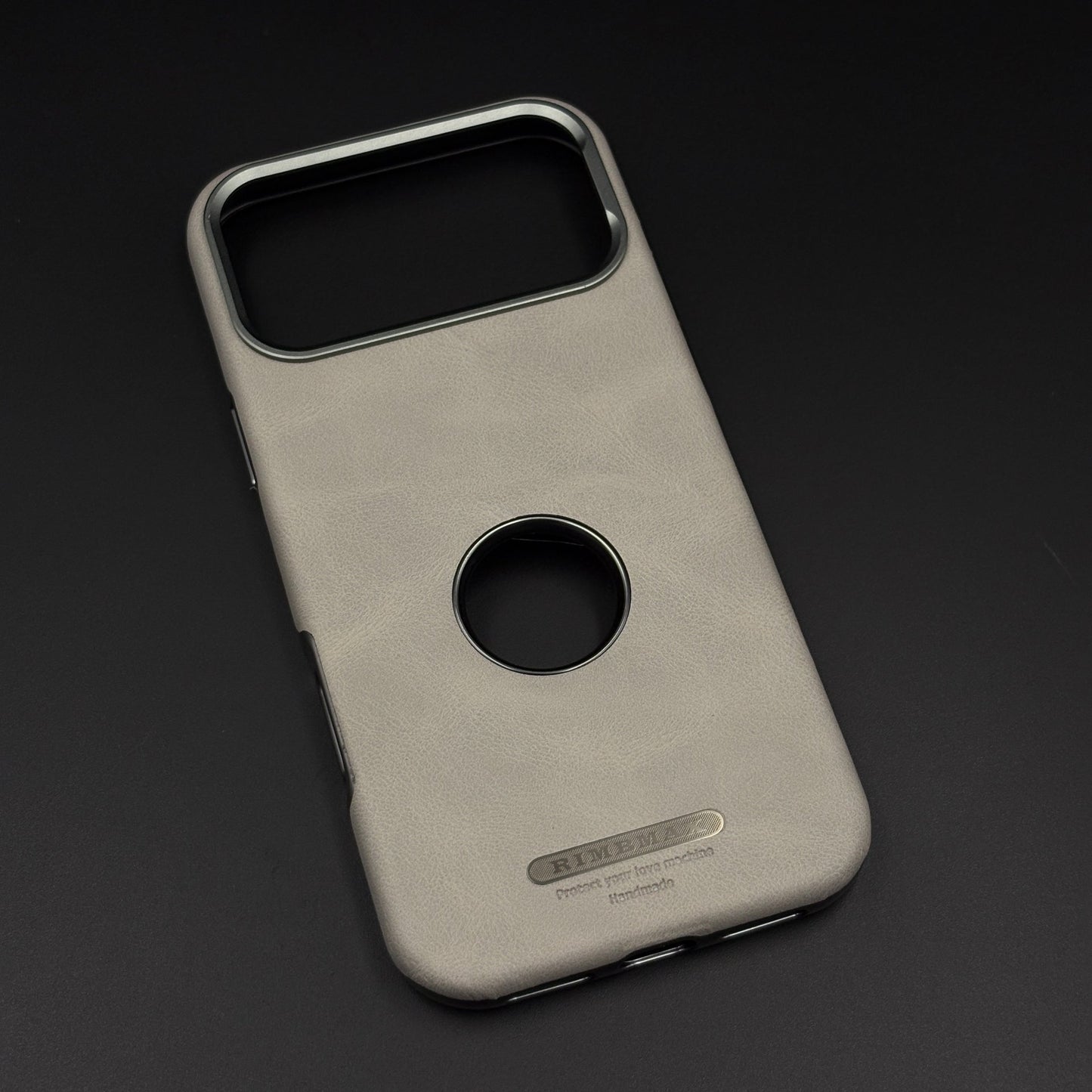 Logo Cut Hidden MagSafe Leather Mobile Case Cover for iPhone 17 Series | Exposed Apple Logo