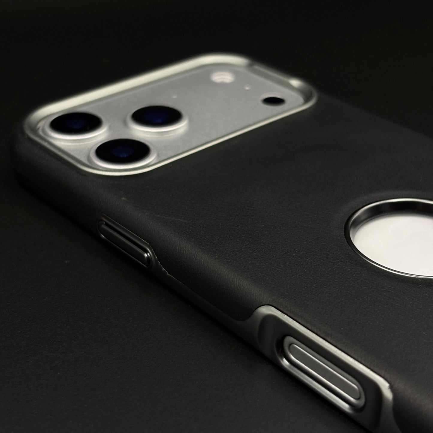 Logo Cut Hidden MagSafe Leather Mobile Case Cover for iPhone 17 Series | Exposed Apple Logo