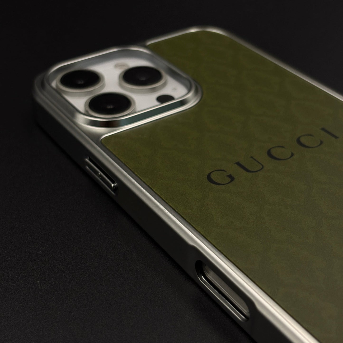 Luxe Olive GG Monogram Luxe Case for iPhone 16 Pro Max