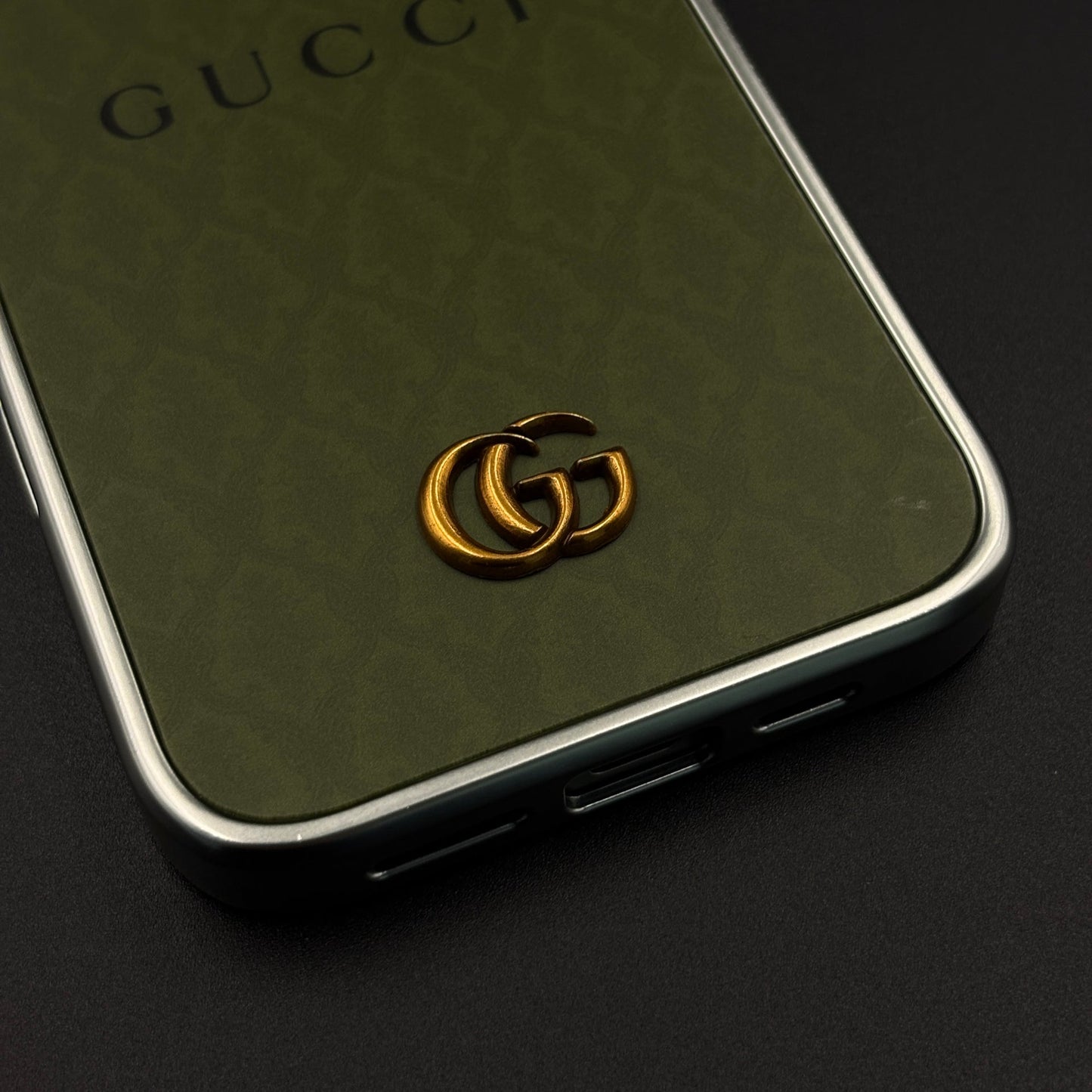 Luxe Olive GG Monogram Luxe Case for iPhone 16 Pro Max