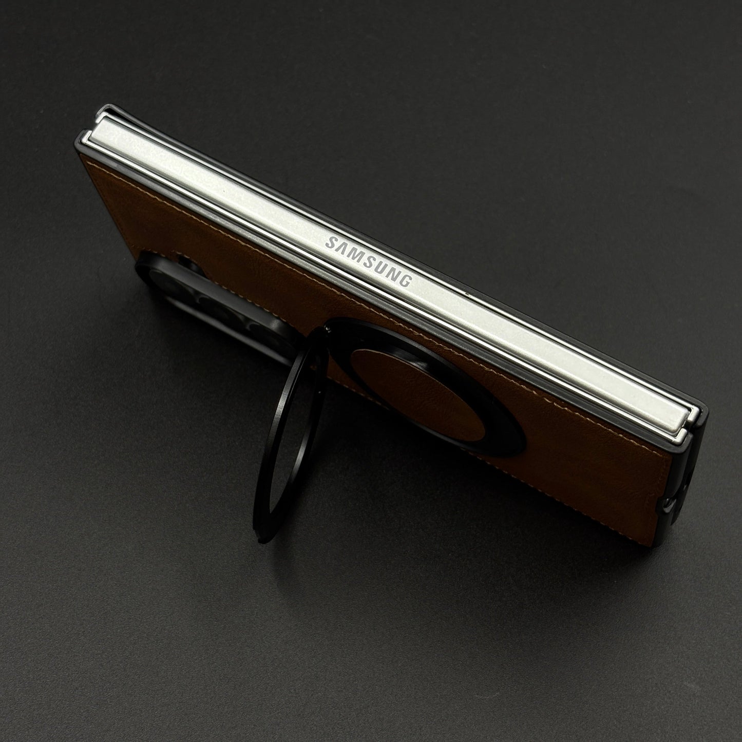 Leather Case with 360° Rotating Stand For Samsung Galaxy Z Fold 6 | MagSafe Compatible | Premium PU Protective Cover