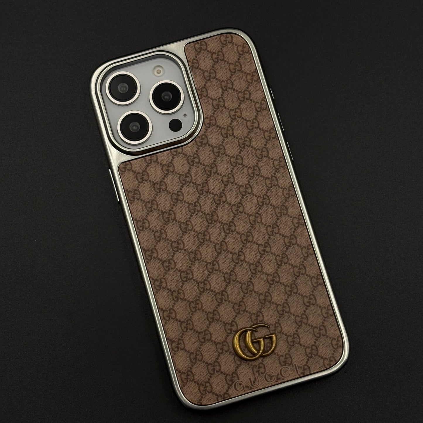 GG Monogram Luxe Pattern Designer Case for iPhone 16 Pro Max