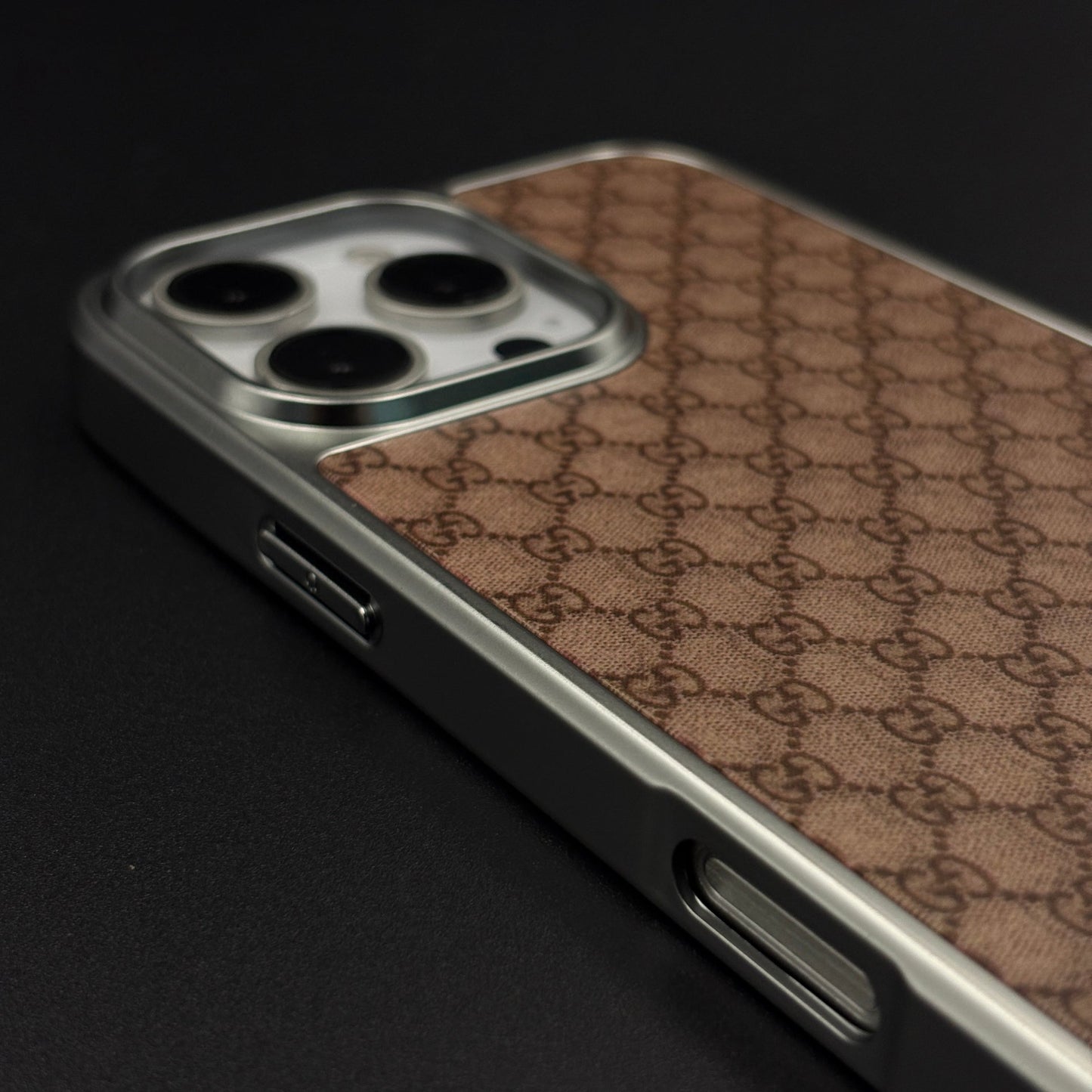 GG Monogram Luxe Pattern Designer Case for iPhone 16 Pro Max