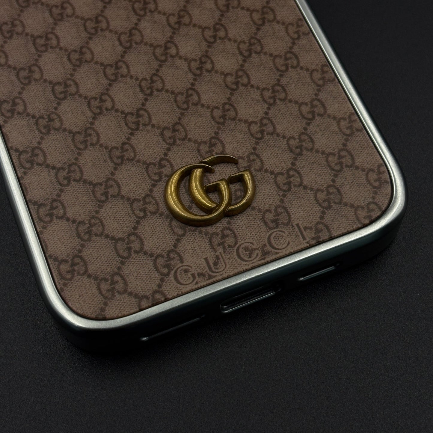 GG Monogram Luxe Pattern Designer Case for iPhone 16 Pro Max