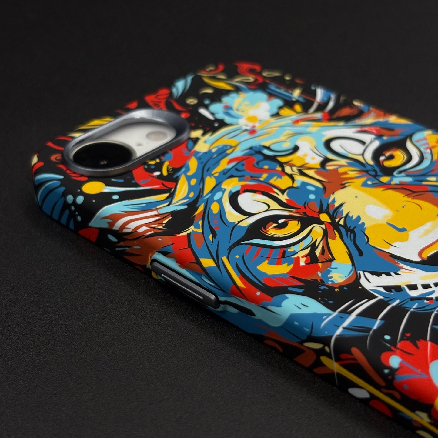 Aramid Texture Case Tiger Abstract for iPhone 16E Carbon Fibre Feel | Hidden MagSafe | Ultra Slim Fit