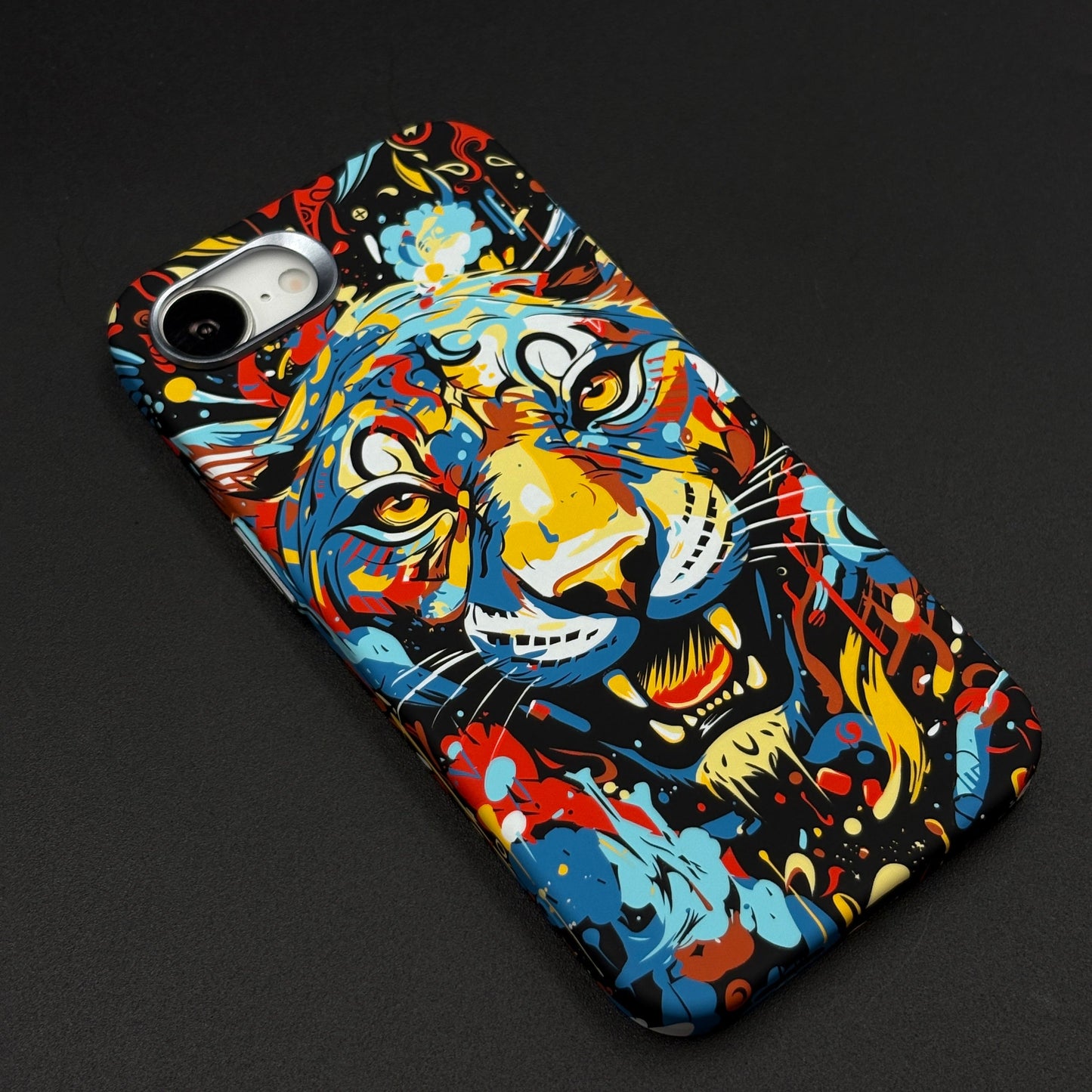 Aramid Texture Case Tiger Abstract for iPhone 16E Carbon Fibre Feel | Hidden MagSafe | Ultra Slim Fit