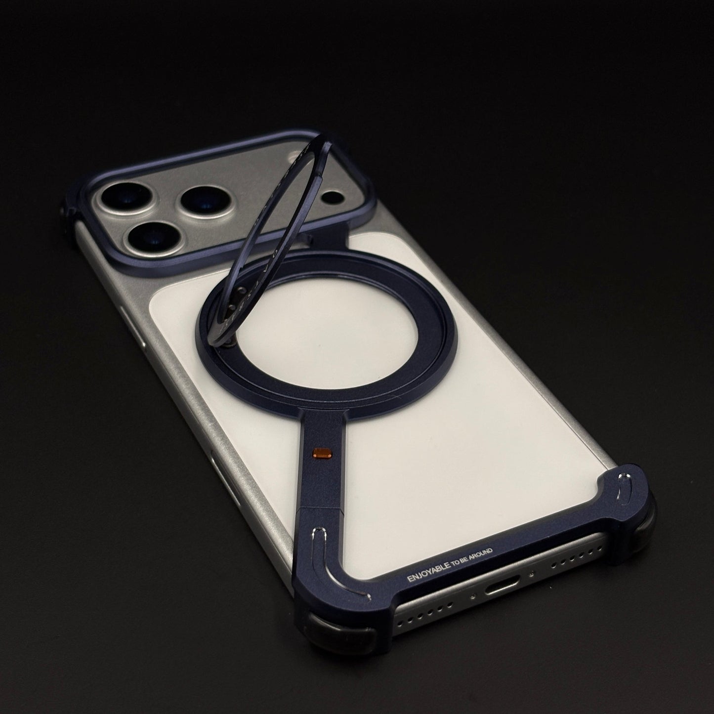 Z Bracket 360 Rotating MagSafe Phone Case Cover for iPhone 17 Series | Metal Frameless Edition