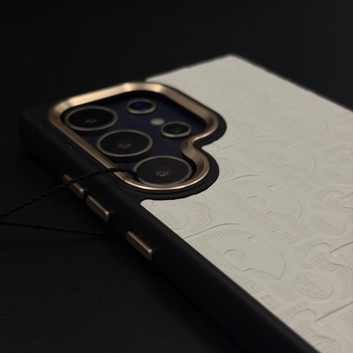CD Embossed Jeweled Style Emblem Case for Samsung Galaxy S24 Ultra with Premium Textured Finish