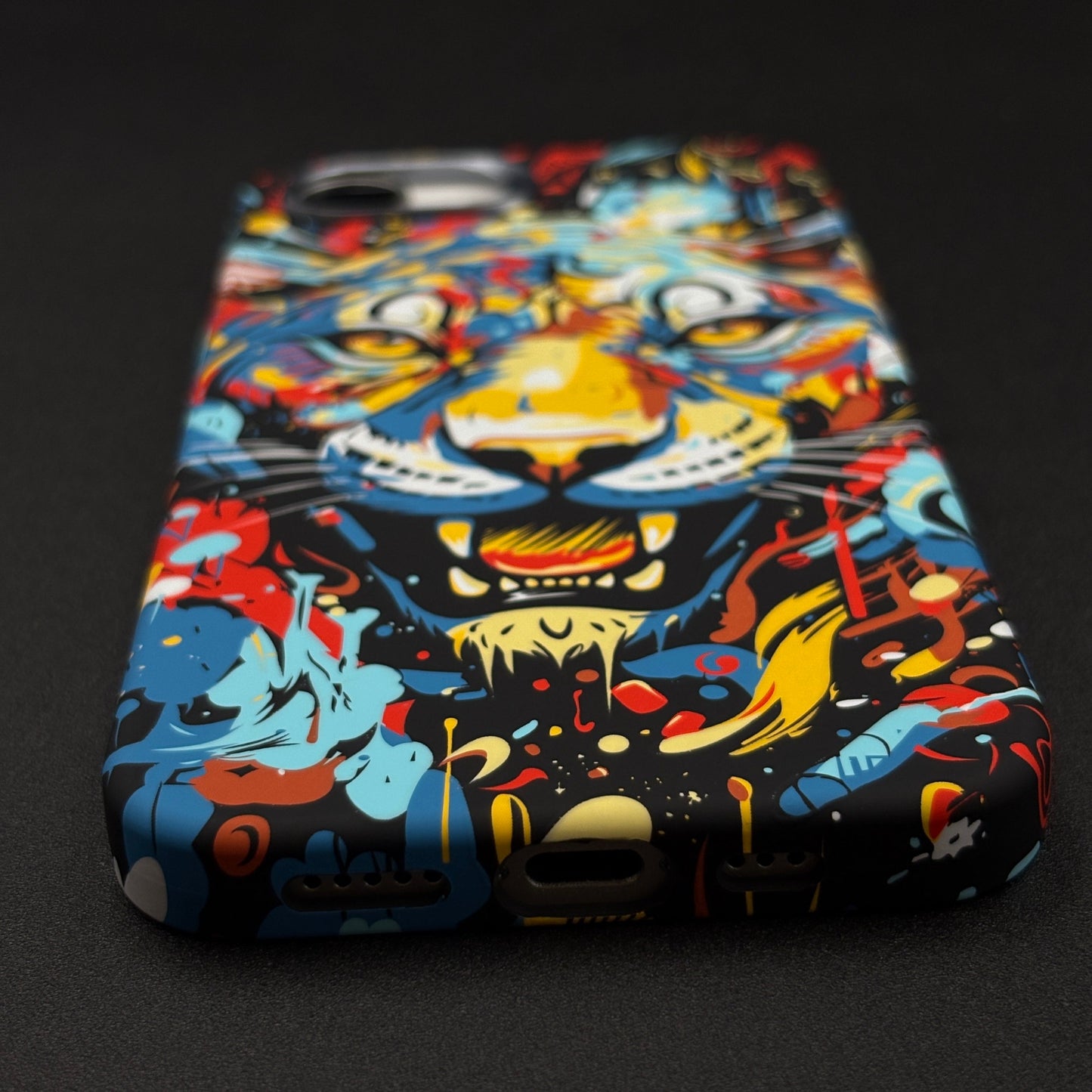 Aramid Texture Case Tiger Abstract for iPhone 16E Carbon Fibre Feel | Hidden MagSafe | Ultra Slim Fit