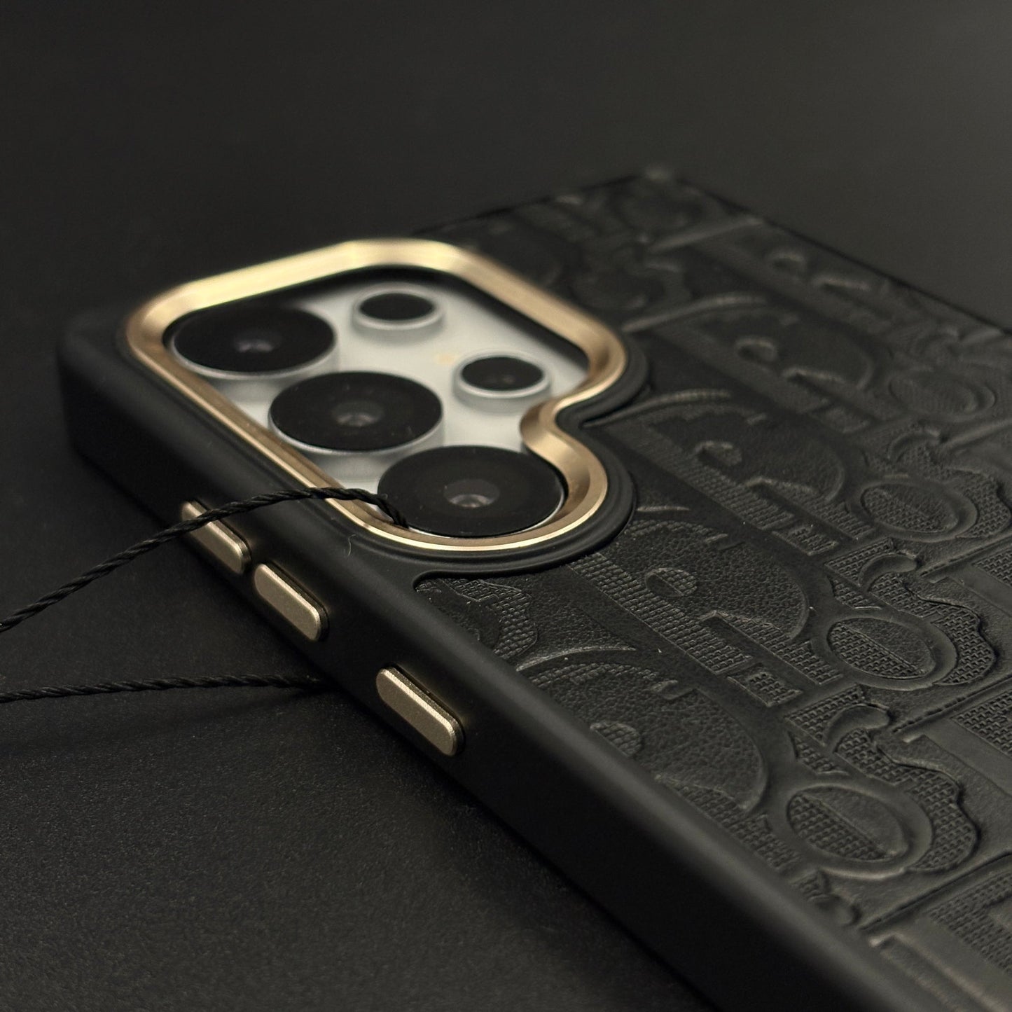 CD Embossed Jeweled Style Emblem Case for Samsung Galaxy S25 Ultra with Premium Textured Finish