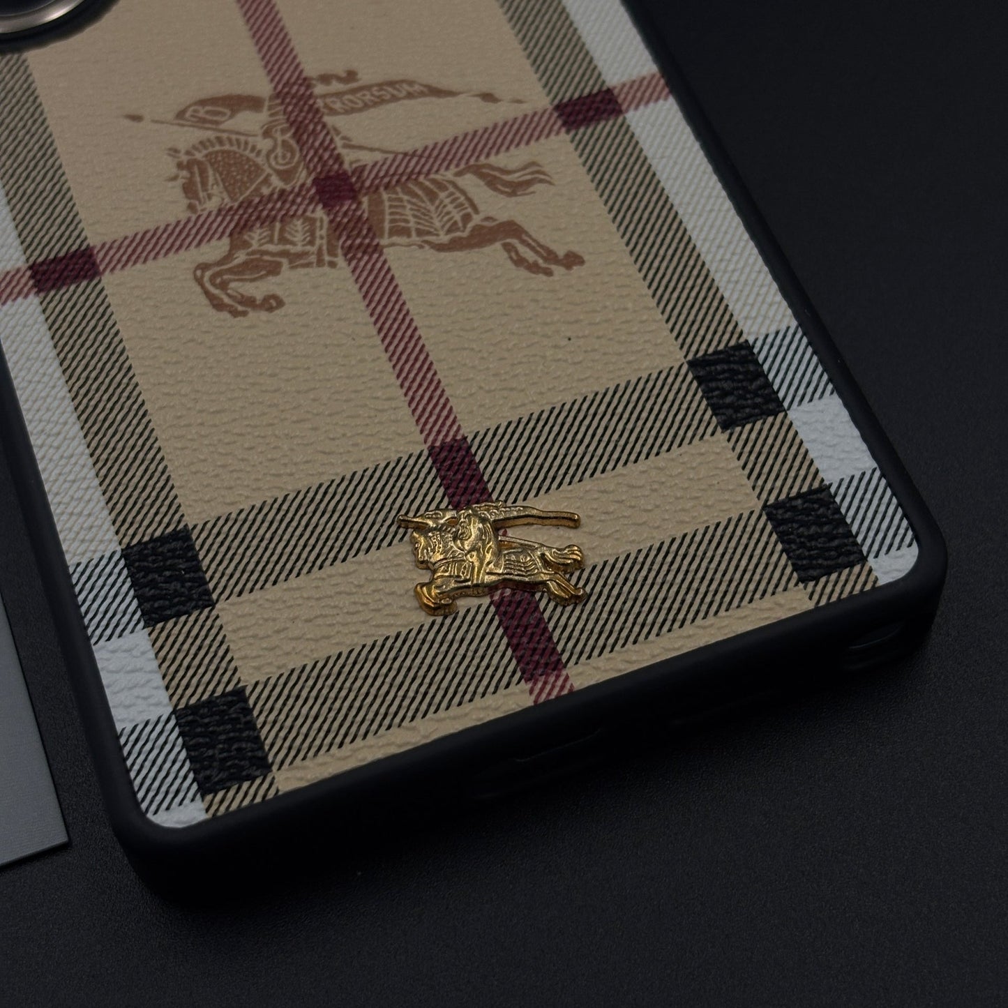 BBRY Luxe Heritage Plaid Case for Samsung Galaxy S25 Ultra with Gold Accent and Classic Check Finish
