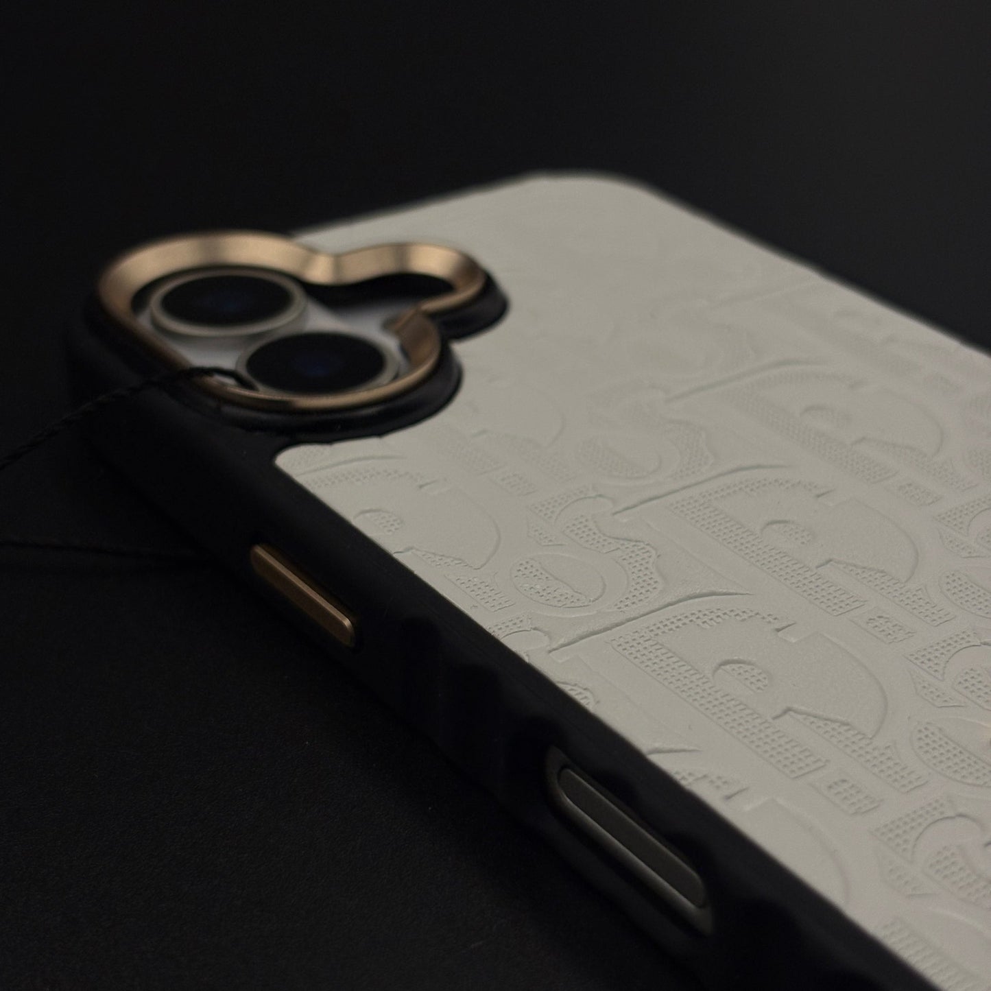 CD Embossed Jeweled Style Emblem Case for iPhone 17 with Premium Textured Finish
