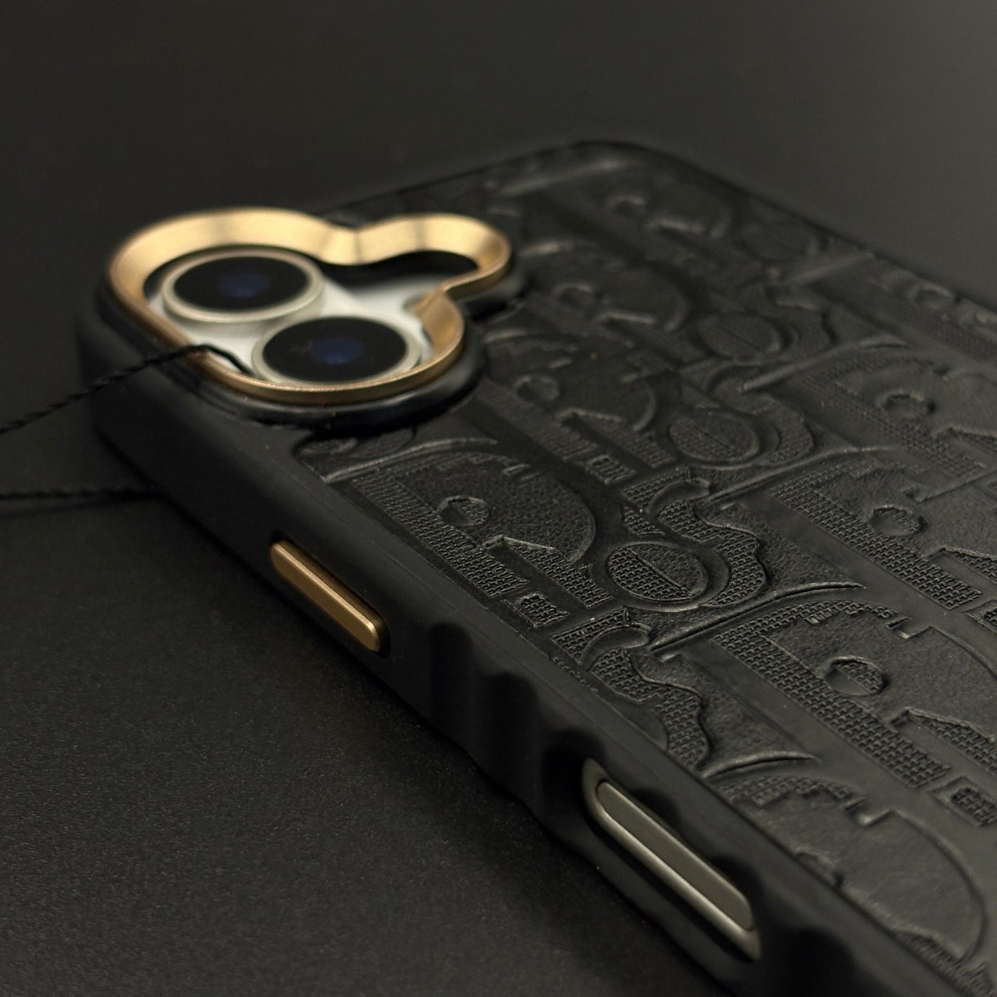 CD Embossed Jeweled Style Emblem Case for iPhone 17 with Premium Textured Finish