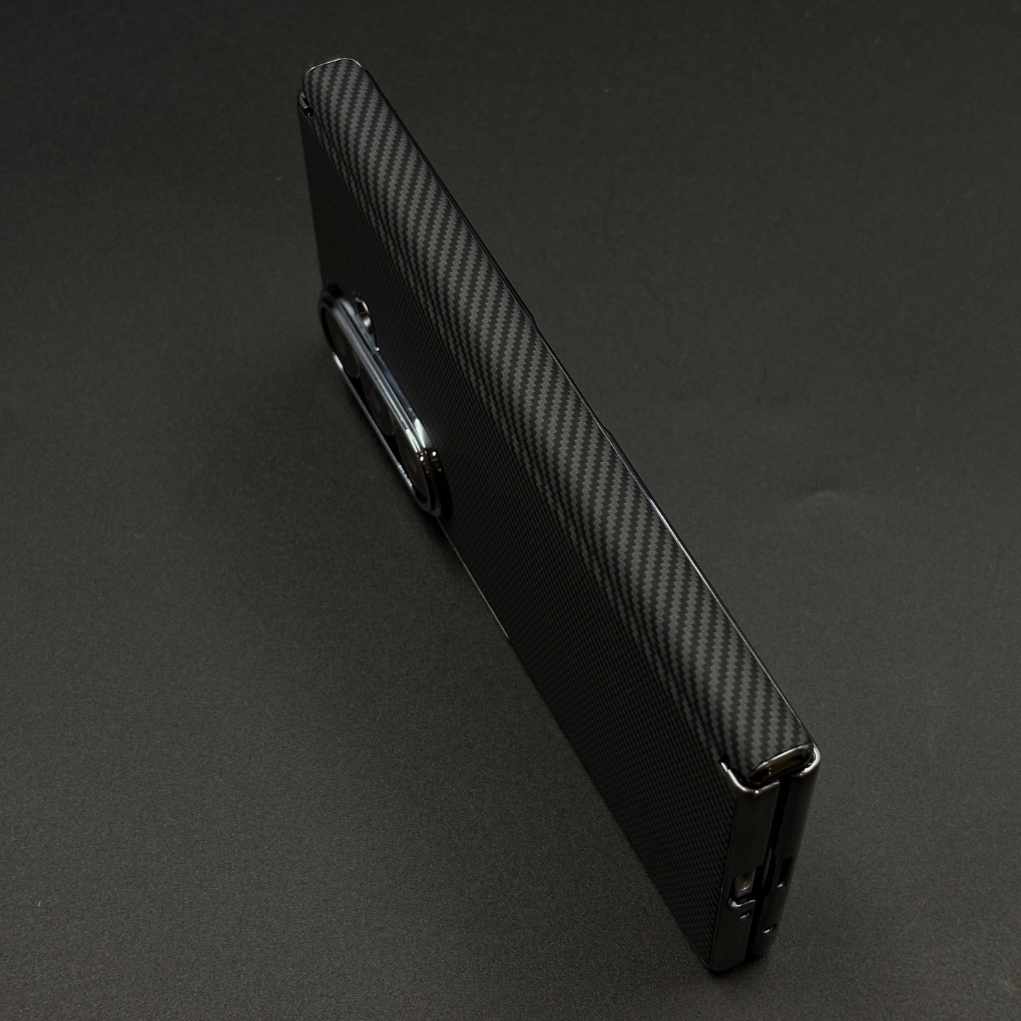 Carbon Fibre Smooth Feel Case with Front Screen Protector For Samsung Galaxy Z Fold 5 | Lightweight | Luxury Look