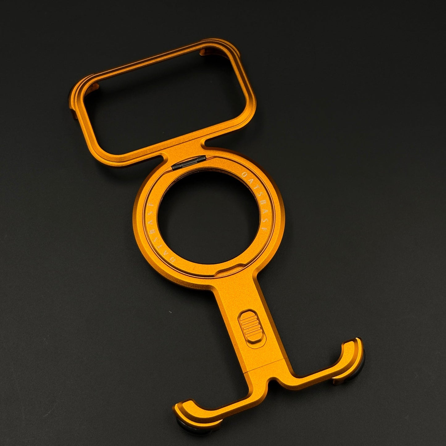 Magnetic Orange Metal Ring Stand Mobile Case Cover for iPhone 17 Series | Industrial Bumper Grip