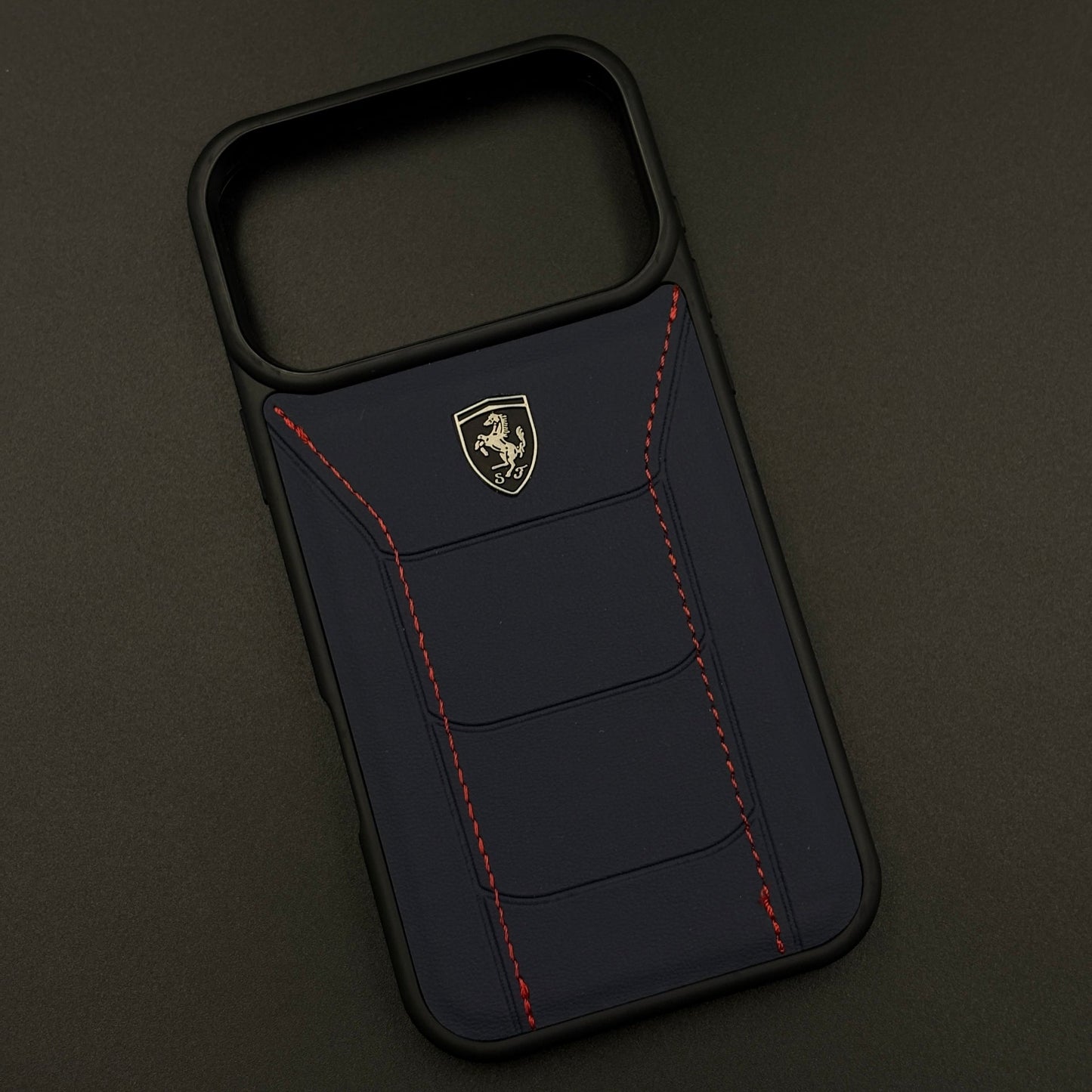Luxury FR Stitched Leather Phone Case Cover for iPhone 17 Series