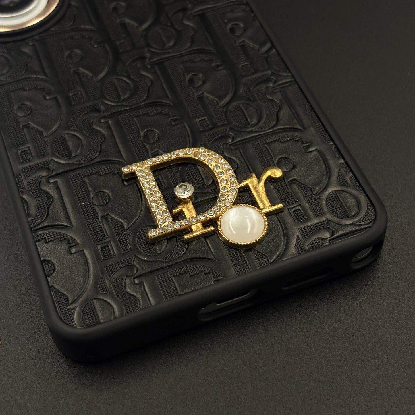CD Embossed Jeweled Style Emblem Case for Samsung Galaxy S26 Ultra with Premium Textured Finish