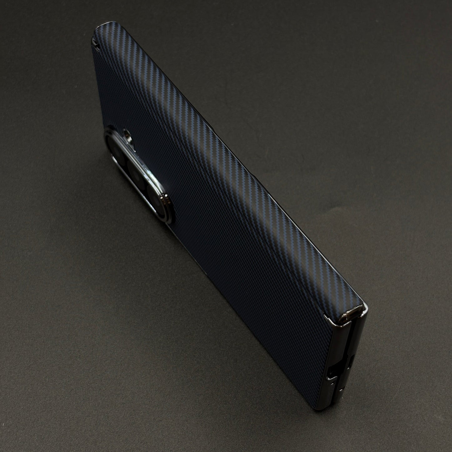 Carbon Fibre Smooth Feel Case with Front Screen Protector For Samsung Galaxy Z Fold 5 | Lightweight | Luxury Look